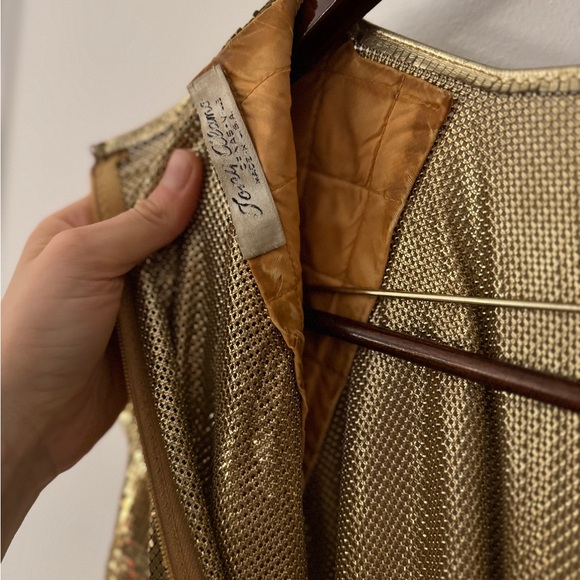 WHITING AND DAVIS GOLD METAL MESH TOP - Picture 7 of 7